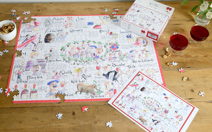 Cheese & Wine 2 x 1000 Piece Jigsaw Puzzle Bundle