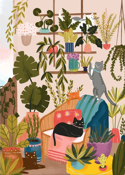 Balcony Cats 1000 Piece Jigsaw Puzzle