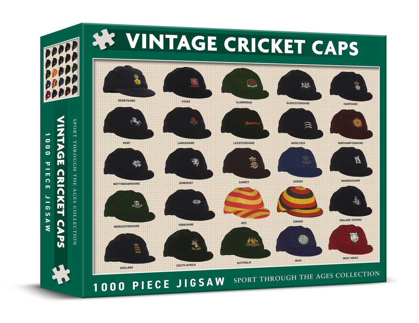 Vintage Cricket Caps 1000 Piece Jigsaw Puzzle