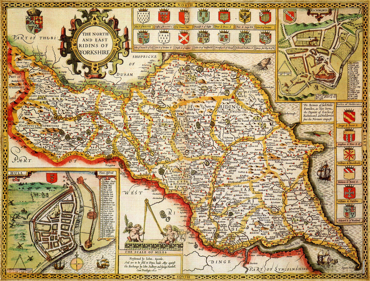 Yorkshire North & East Riding Map 1000 Piece Jigsaw Puzzle (1610)