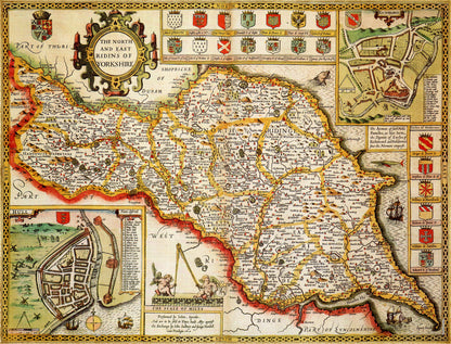 Yorkshire North & East Riding Map 1000 Piece Jigsaw Puzzle (1610)