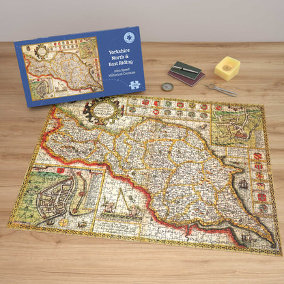 Yorkshire North & East Riding Map 1000 Piece Jigsaw Puzzle (1610)