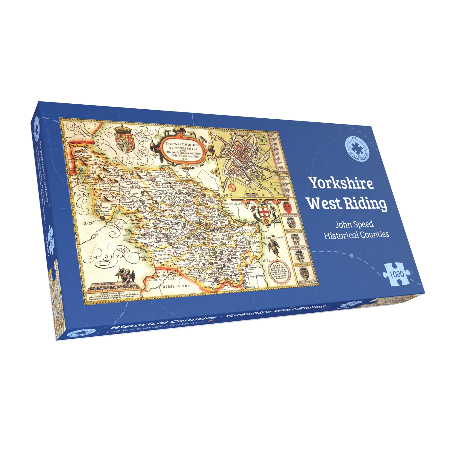 Yorkshire West Riding Historical Map 1000 Piece Jigsaw Puzzle (1610)