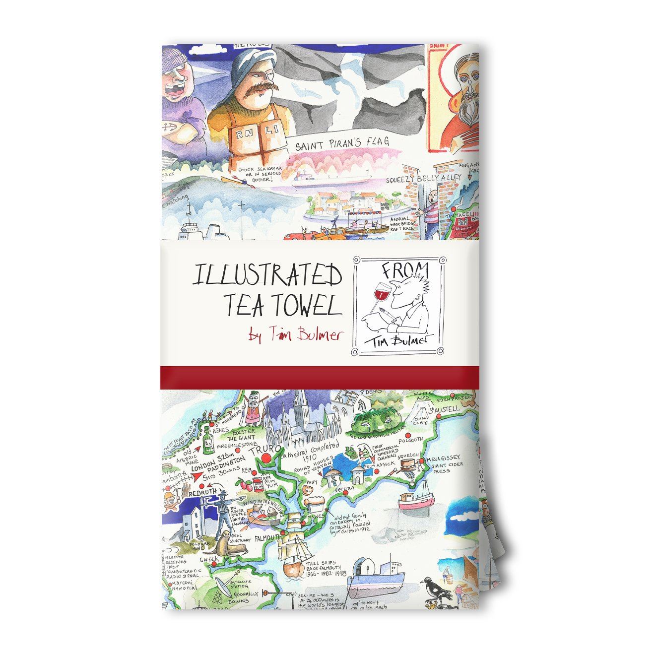 Tim Bulmer Illustrated Tea Towels Cornwall – All Jigsaw Puzzles