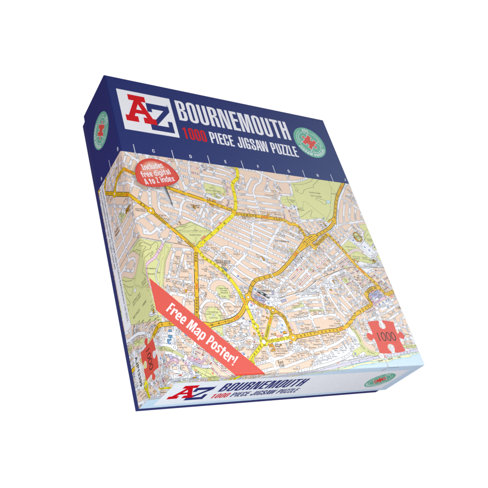 A to Z Map of Bournemouth 1000 Piece Jigsaw