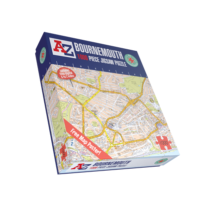 A to Z Map of Bournemouth 1000 Piece Jigsaw