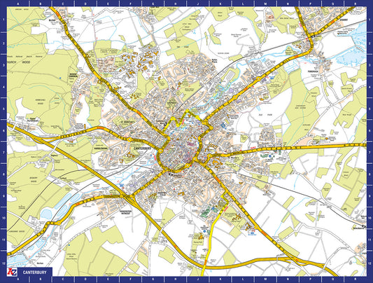 A to Z Map of Canterbury 1000 Piece Jigsaw