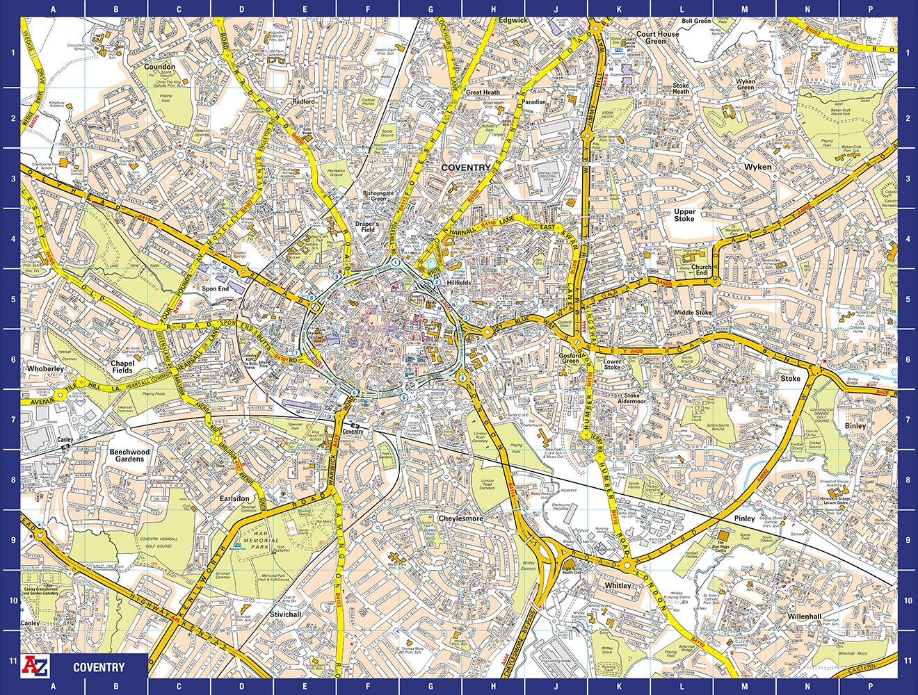 A-Z Map of Coventry 1000 Piece Jigsaw