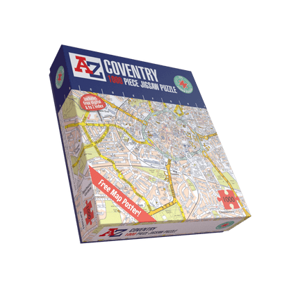 A-Z Map of Coventry 1000 Piece Jigsaw
