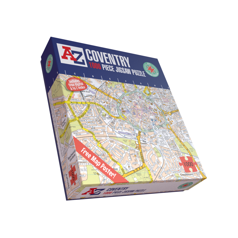 A to Z Map of Coventry 1000 Piece Jigsaw