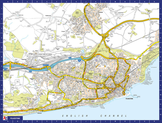 A to Z Map of Folkestone 1000 Piece Jigsaw