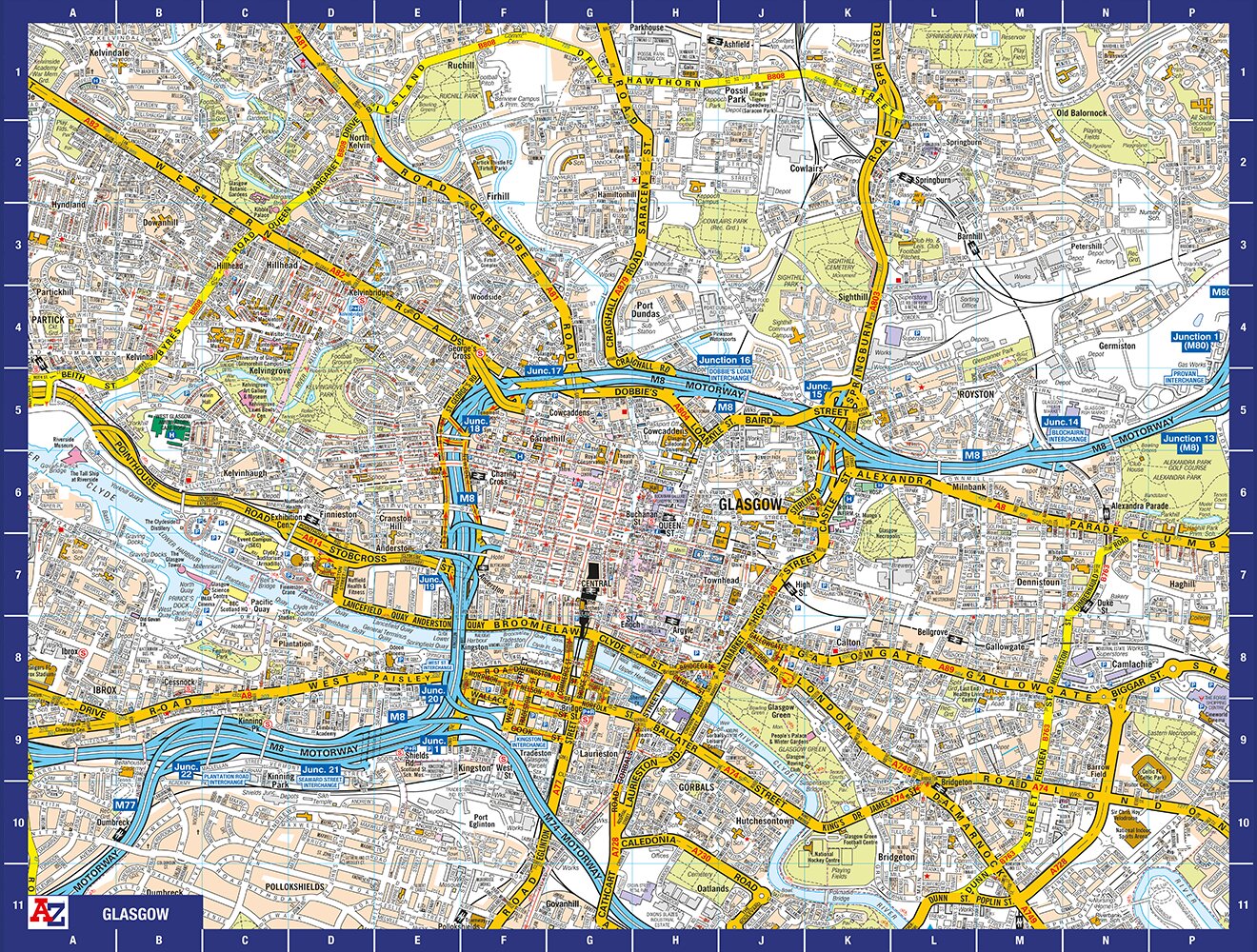A-Z Map of Glasgow 1000 Piece Jigsaw