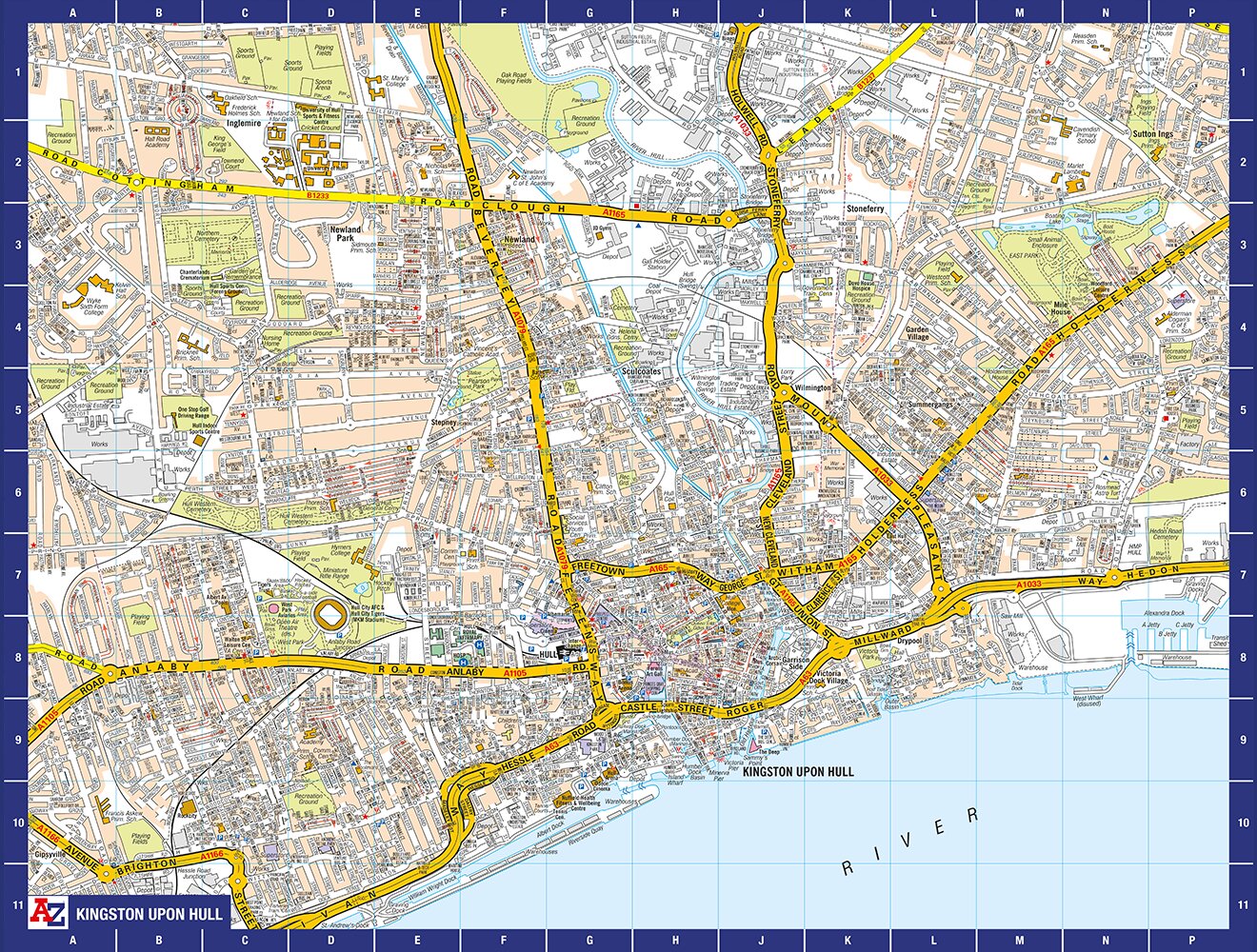 A-Z Map of Kingston Upon Hull 1000 Piece Jigsaw
