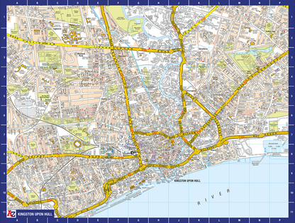A to Z Map of Kingston Upon Hull 1000 Piece Jigsaw