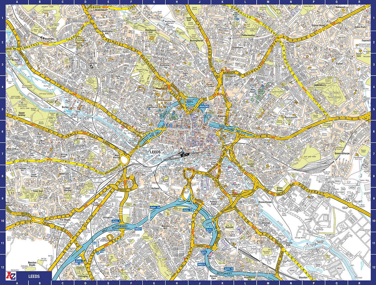 A to Z Map of Leeds 1000 Piece Jigsaw
