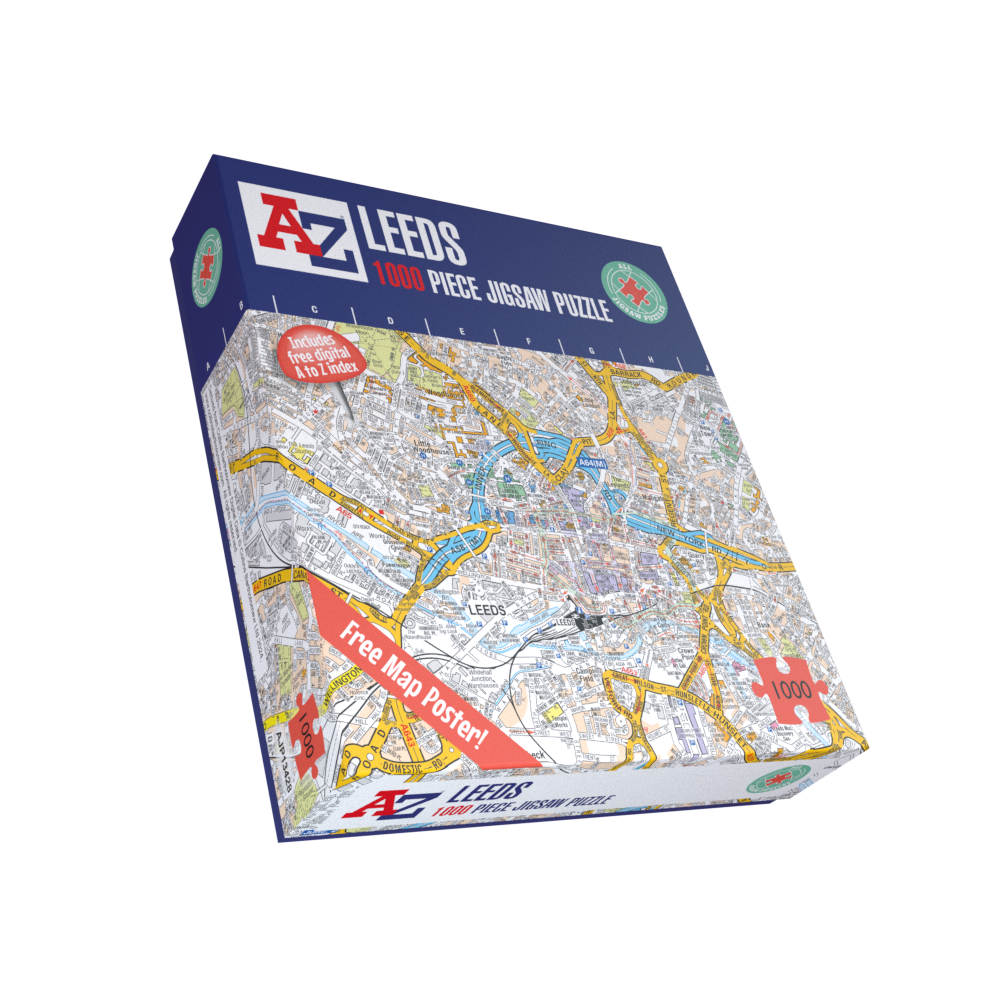 A to Z Map of Leeds 1000 Piece Jigsaw