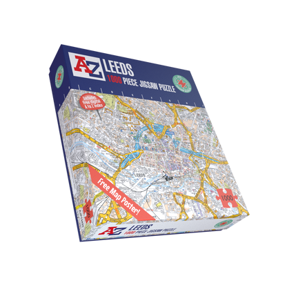 A to Z Map of Leeds 1000 Piece Jigsaw