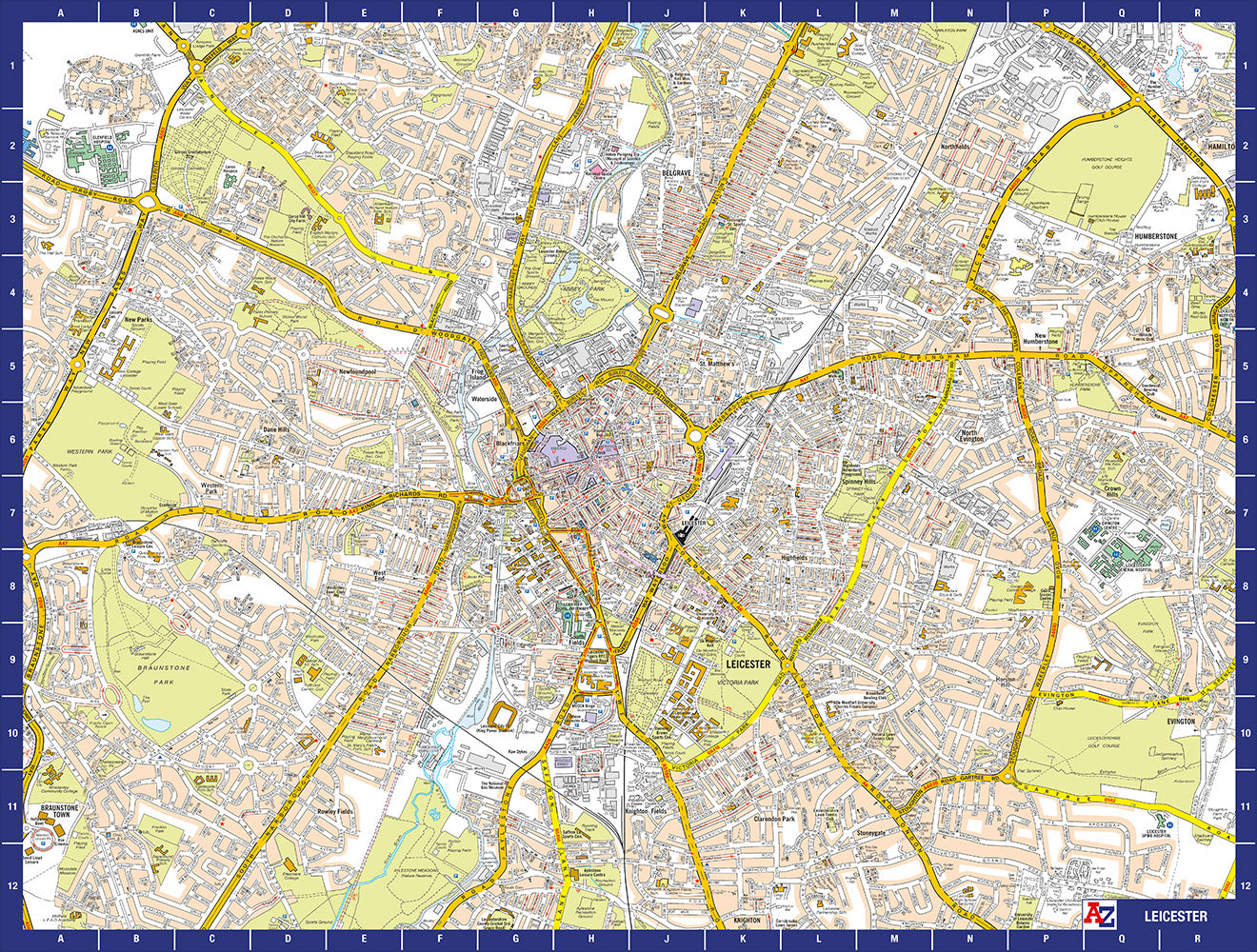 A to Z Map of Leicester 1000 Piece Jigsaw