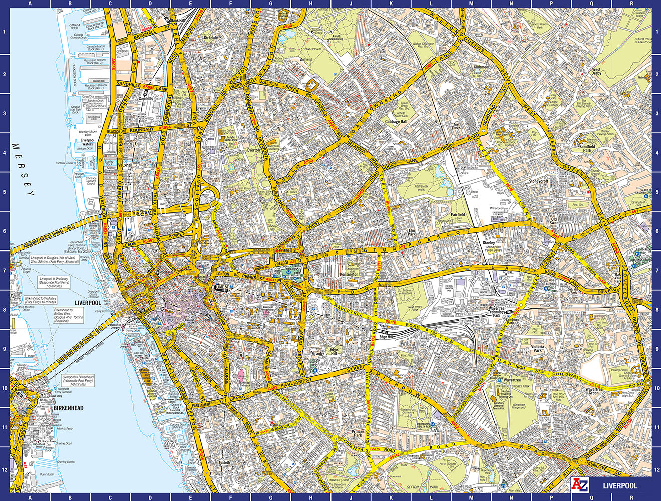 A to Z Map of Liverpool 1000 Piece Jigsaw
