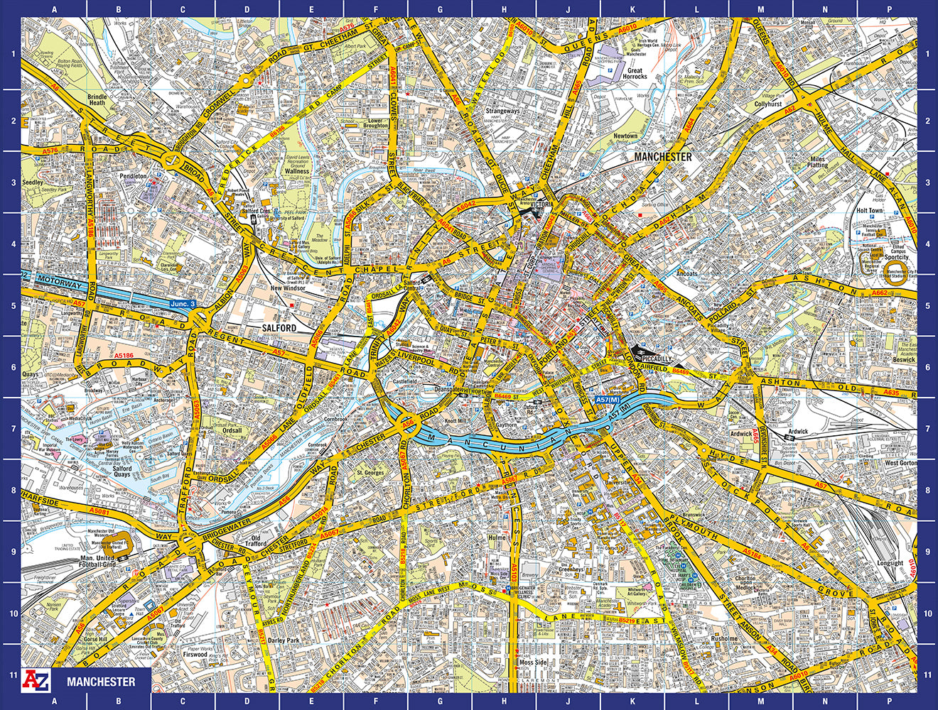 A-Z Map of Manchester 1000 Piece Jigsaw