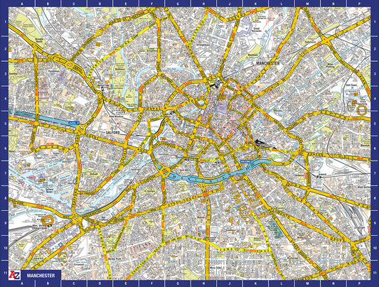 A-Z Map of Manchester 1000 Piece Jigsaw