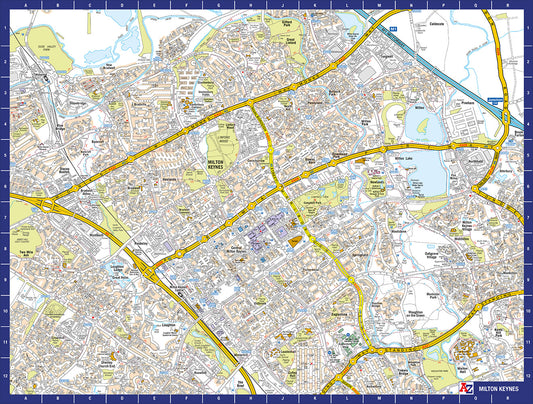 A to Z Map of Milton Keynes 1000 Piece Jigsaw