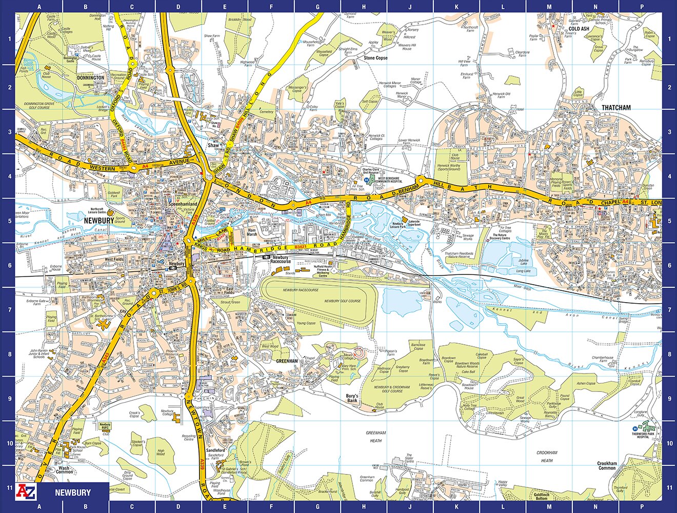 A-Z Map of Newbury 1000 Piece Jigsaw