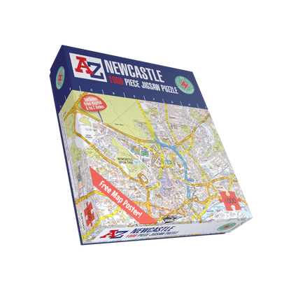 A to Z Map of Newcastle 1000 Piece Jigsaw