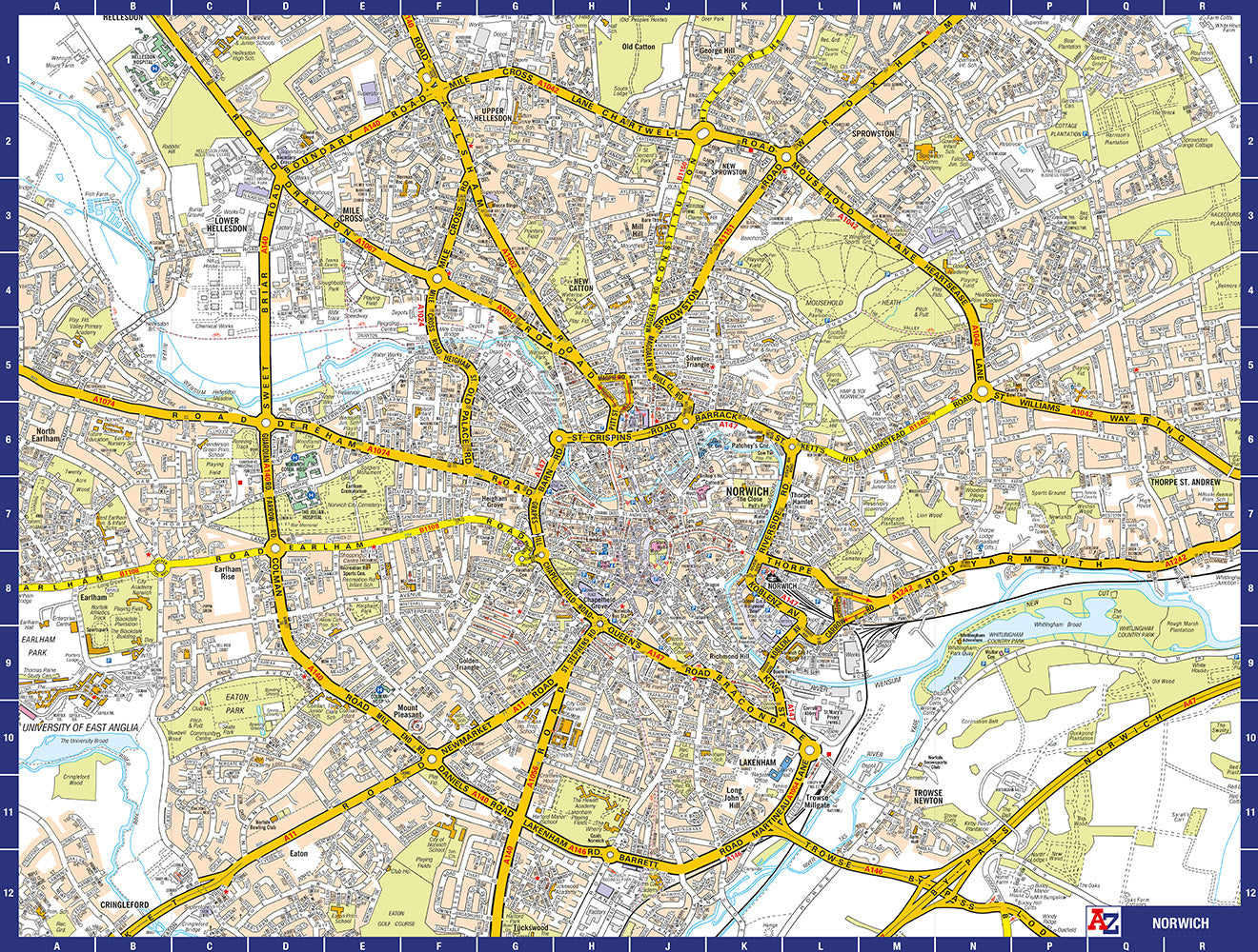A to Z Map of Norwich 1000 Piece Jigsaw