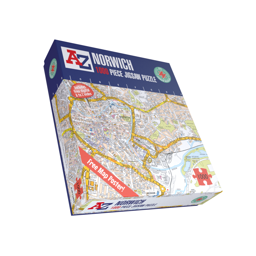 A to Z Map of Norwich 1000 Piece Jigsaw
