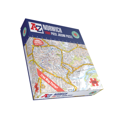 A to Z Map of Norwich 1000 Piece Jigsaw