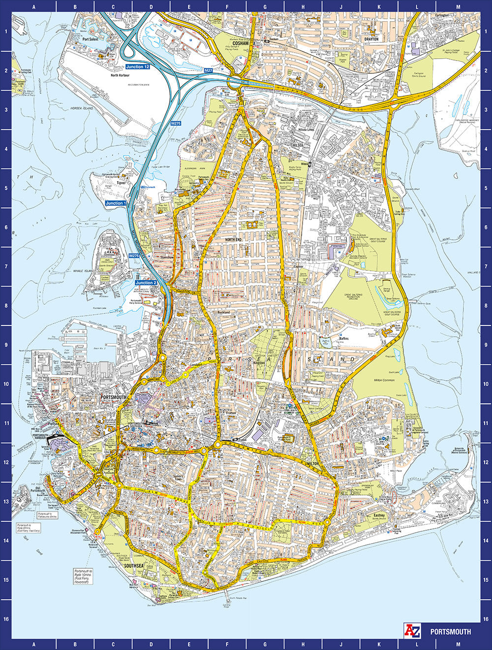 A to Z Map of Portsmouth 1000 Piece Jigsaw