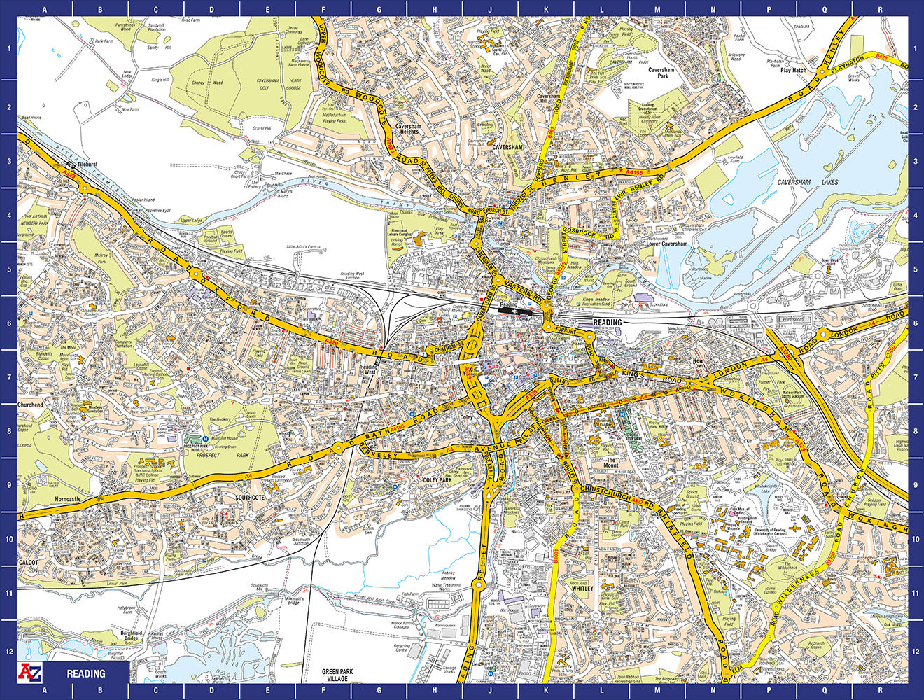 A to Z Map of Reading 1000 Piece Jigsaw