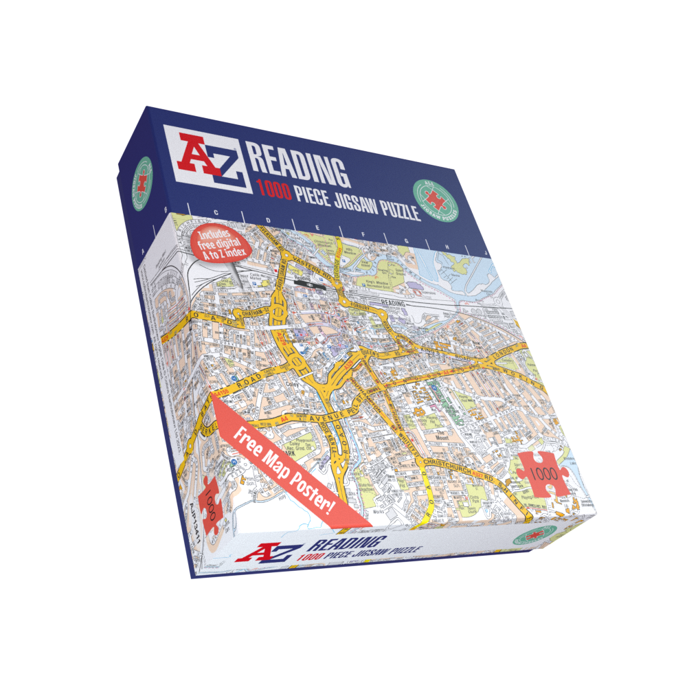 A to Z Map of Reading 1000 Piece Jigsaw