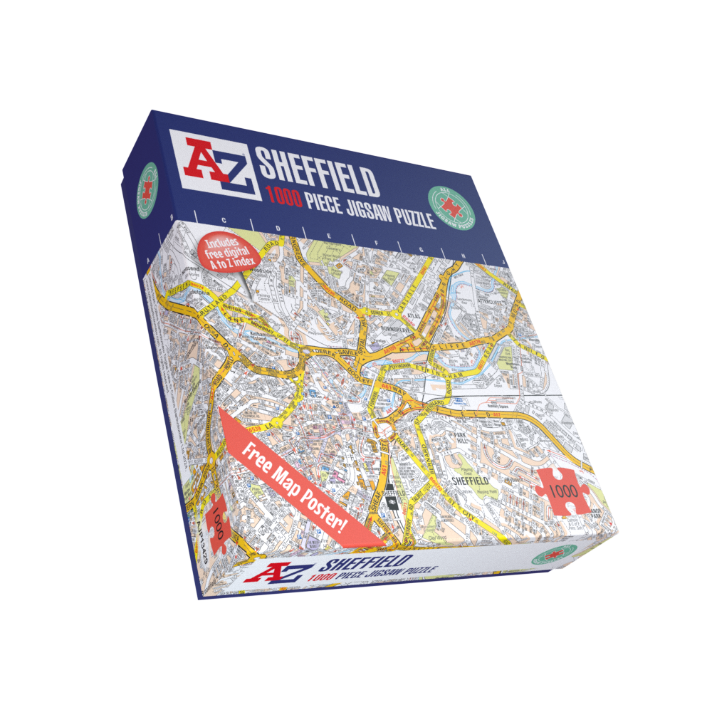 A to Z Map of Sheffield 1000 Piece Jigsaw