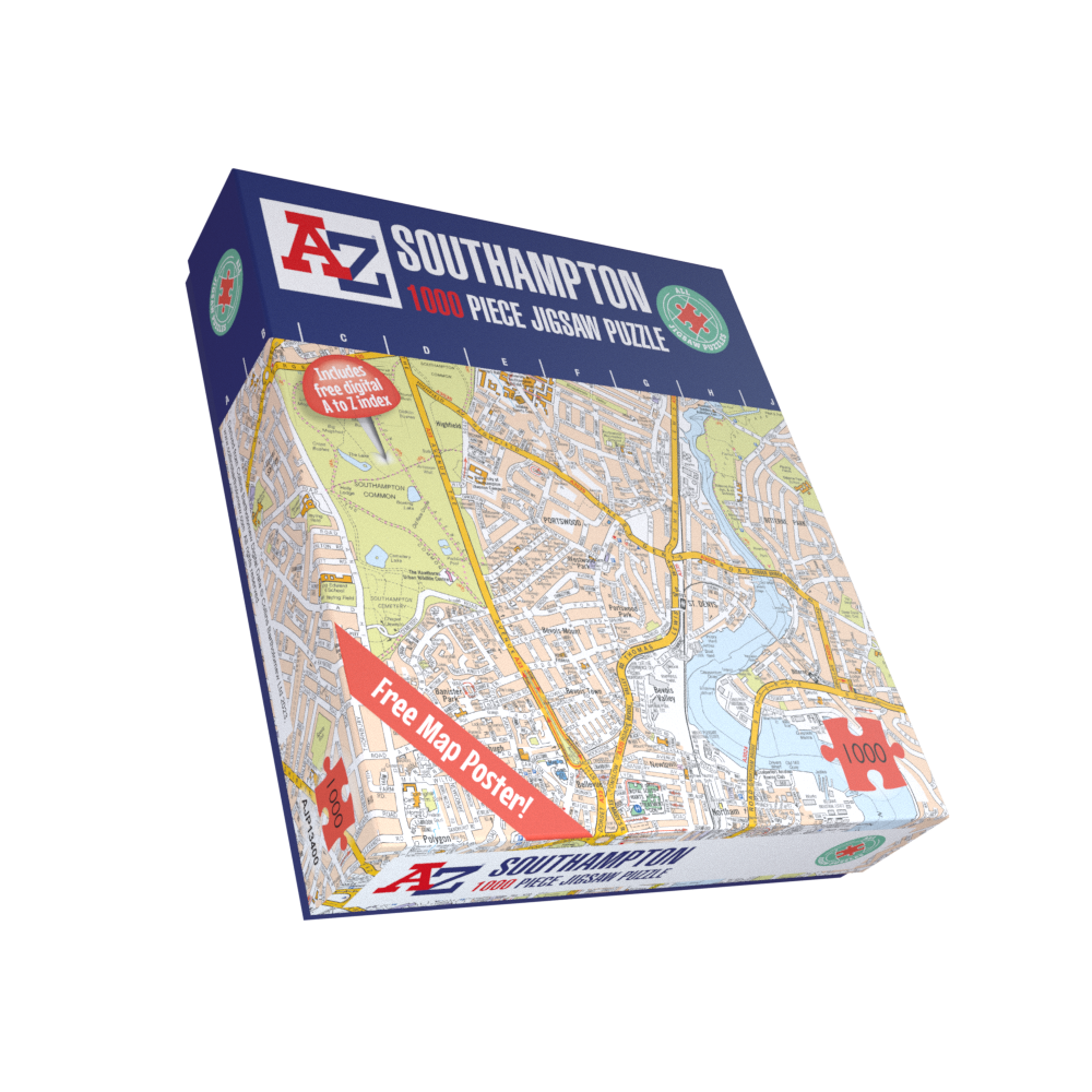 A to Z Map of Southampton 1000 Piece Jigsaw