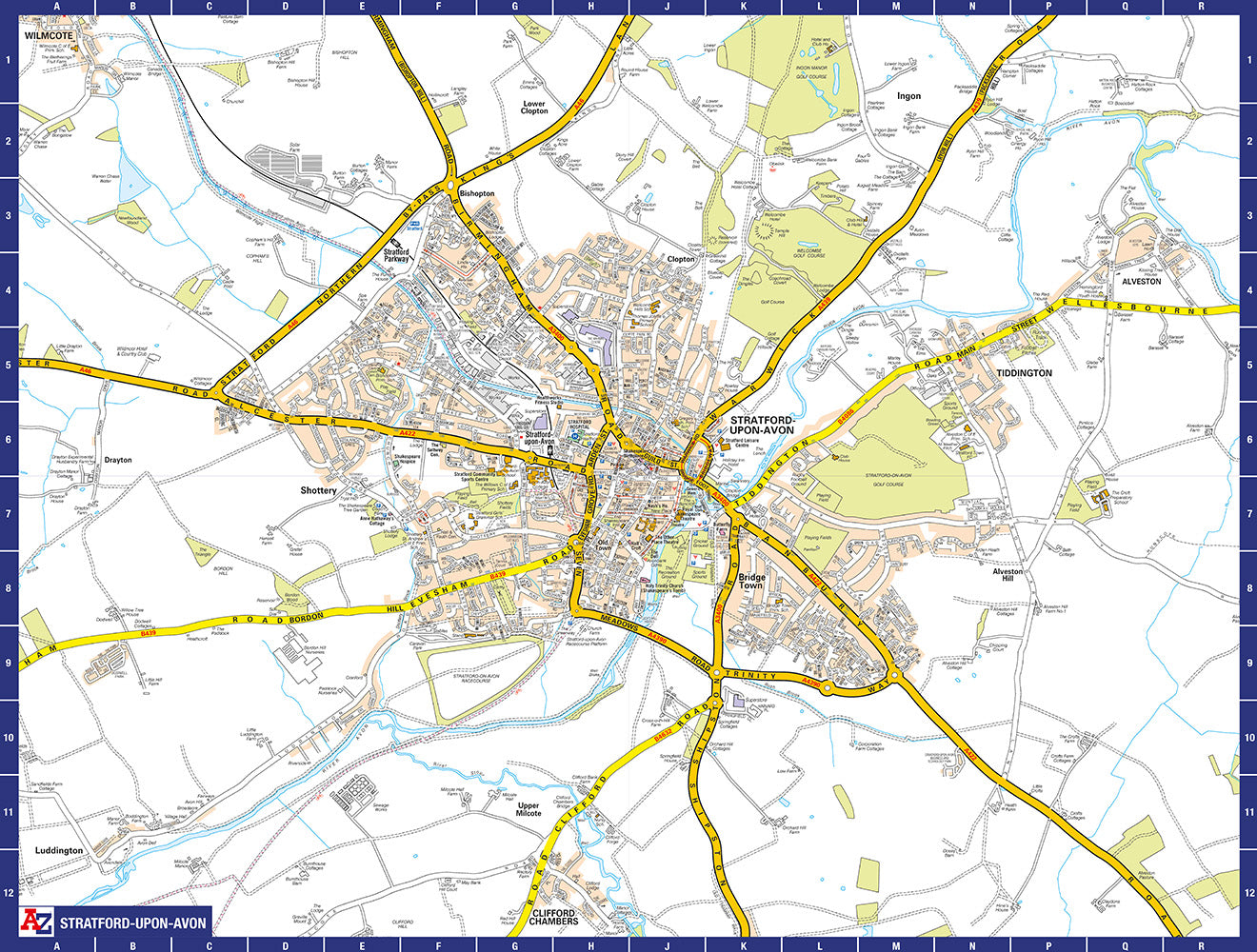 A to Z Map of Stratford-upon-Avon 1000 Piece Jigsaw