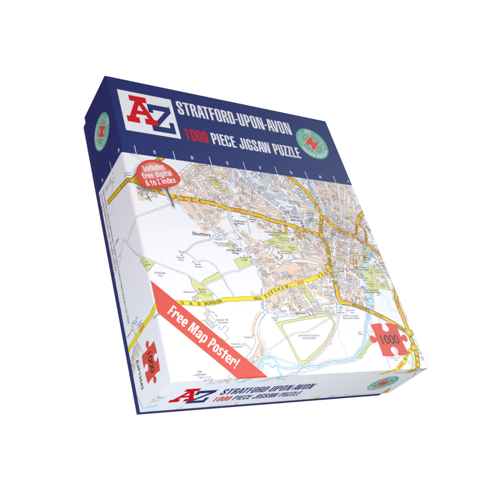 A to Z Map of Stratford-upon-Avon 1000 Piece Jigsaw