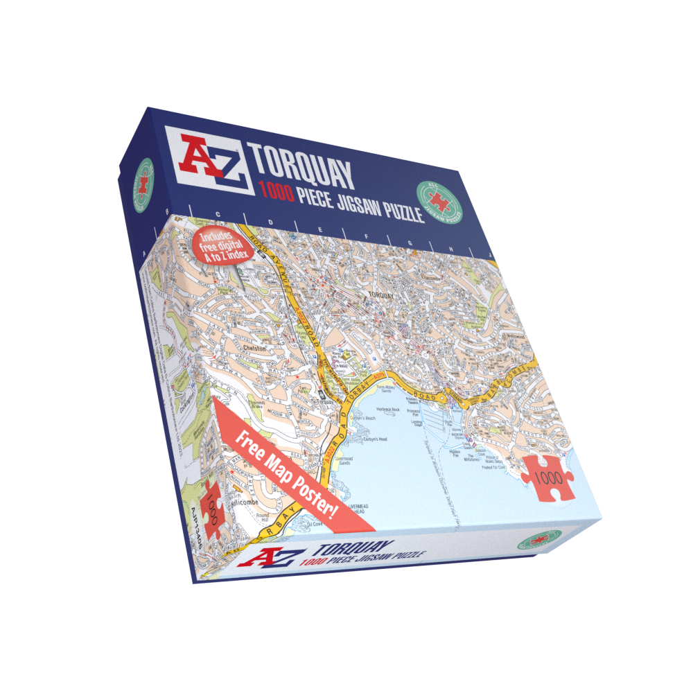 A to Z Map of Torquay 1000 Piece Jigsaw