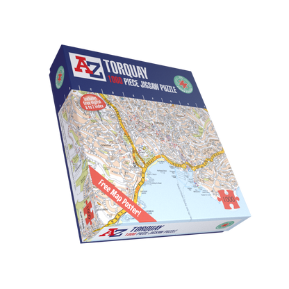 A to Z Map of Torquay 1000 Piece Jigsaw