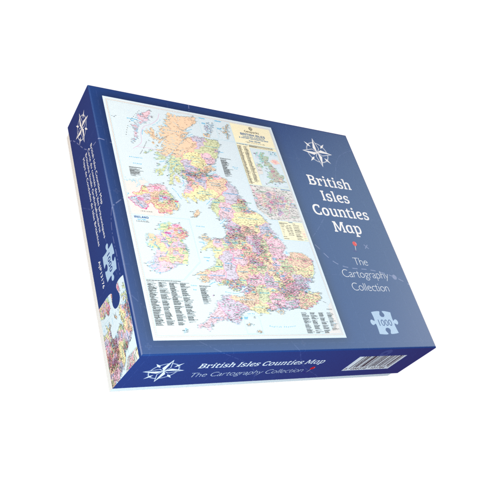 British Isles County Map 1000 Piece Jigsaw Puzzle