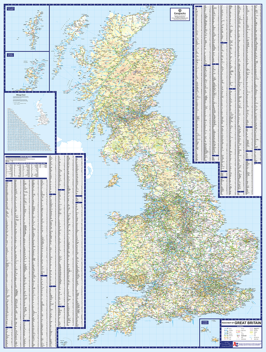 British Isles Road Map 1000 Piece Jigsaw Puzzle