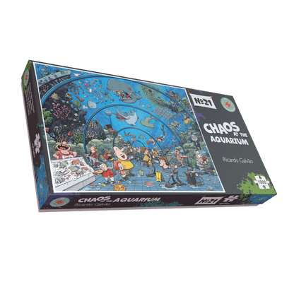 Chaos at the Aquarium 1000 or 500 Piece Jigsaw Puzzle - Chaos no. 21
