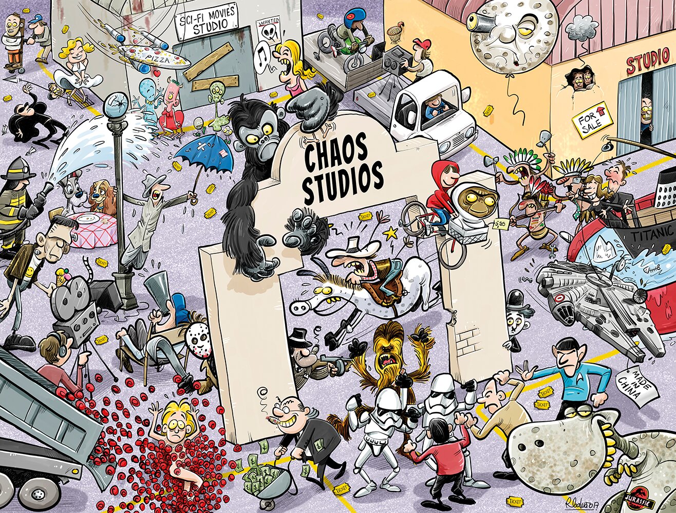 Chaos at the Movies - No.9 1000 Piece Jigsaw Puzzle