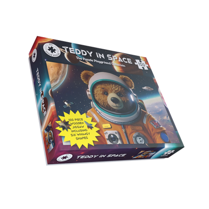 Teddy In Space 100 Piece Wooden Jigsaw Puzzle
