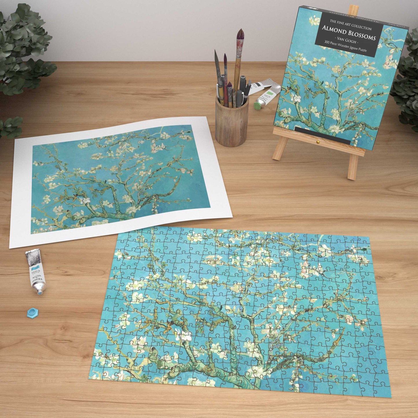 Van Gogh Almond Blossoms 300 Piece Wooden Jigsaw Puzzle