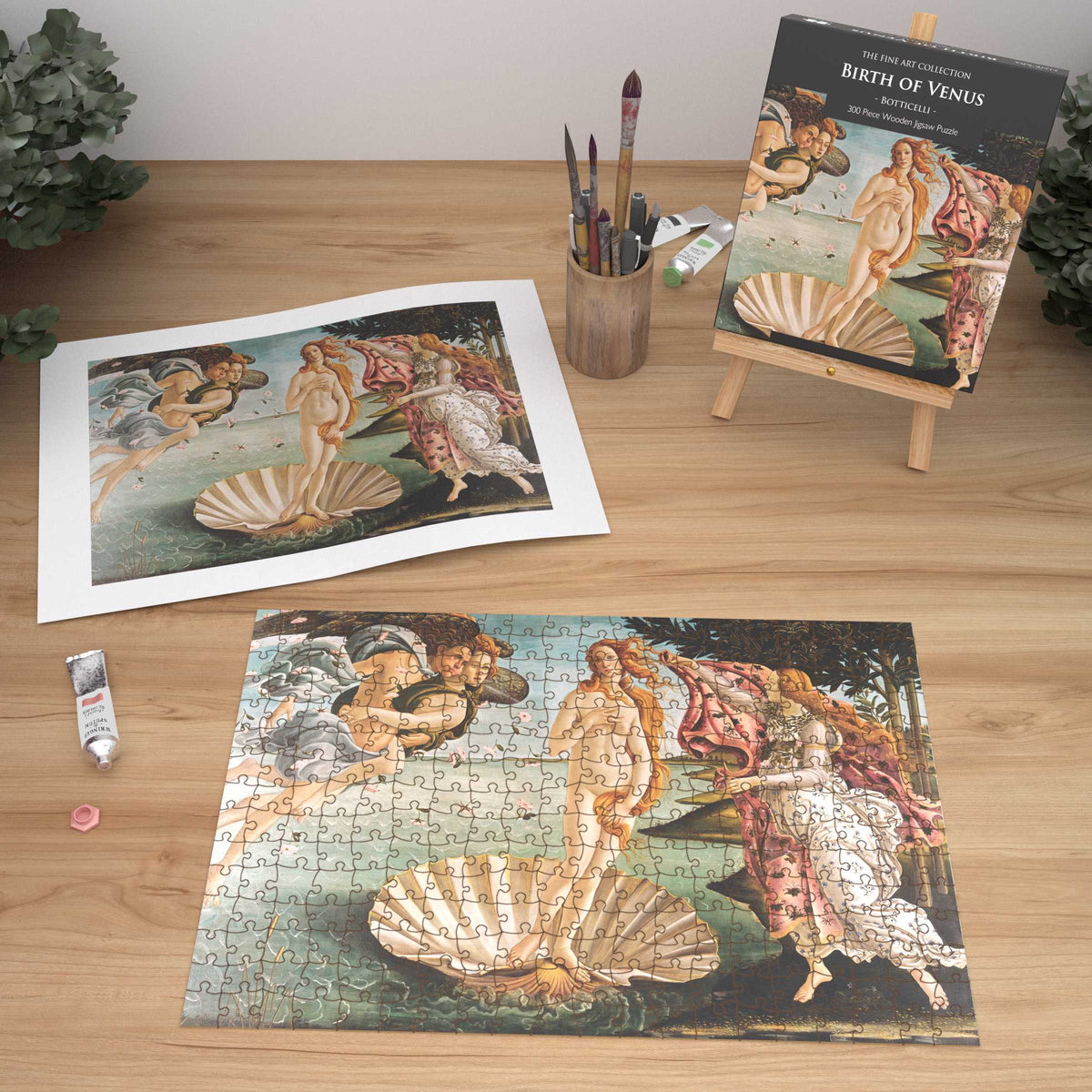 Birth of Venus by Botticelli 300 Piece Wooden Jigsaw Puzzle