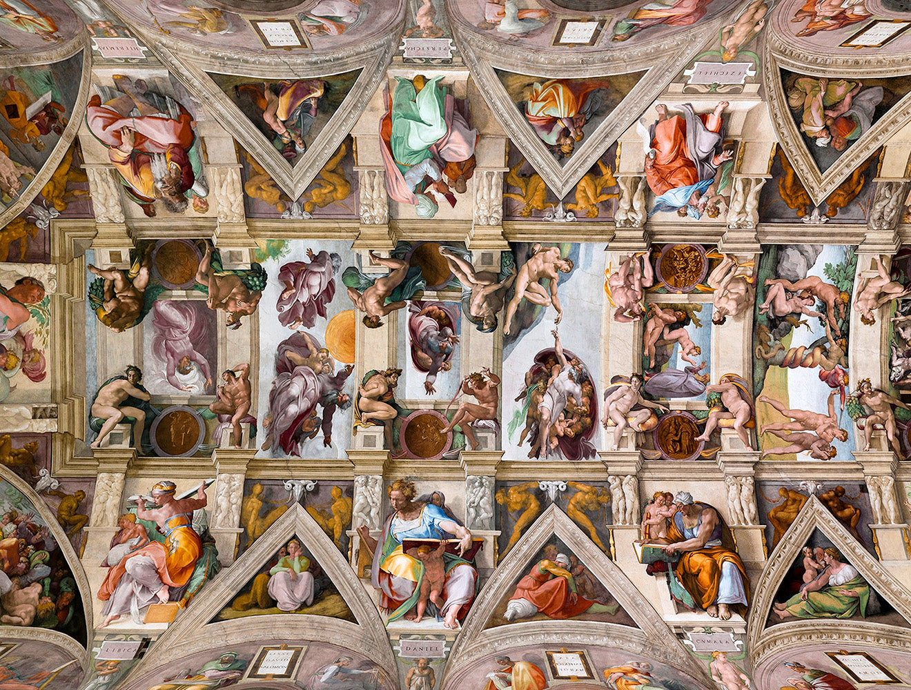 Sistine Chapel Ceiling by Michelangelo Jigsaw Puzzle - 1000 or 500 Pie