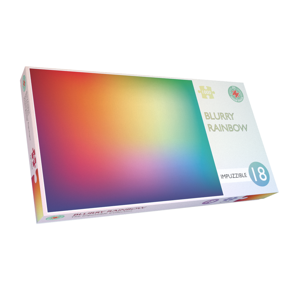 Blurry Rainbow - 1000 Piece Jigsaw Puzzle For Adults, Challenging Impuzzible Series, 25.9 X 19.6 In