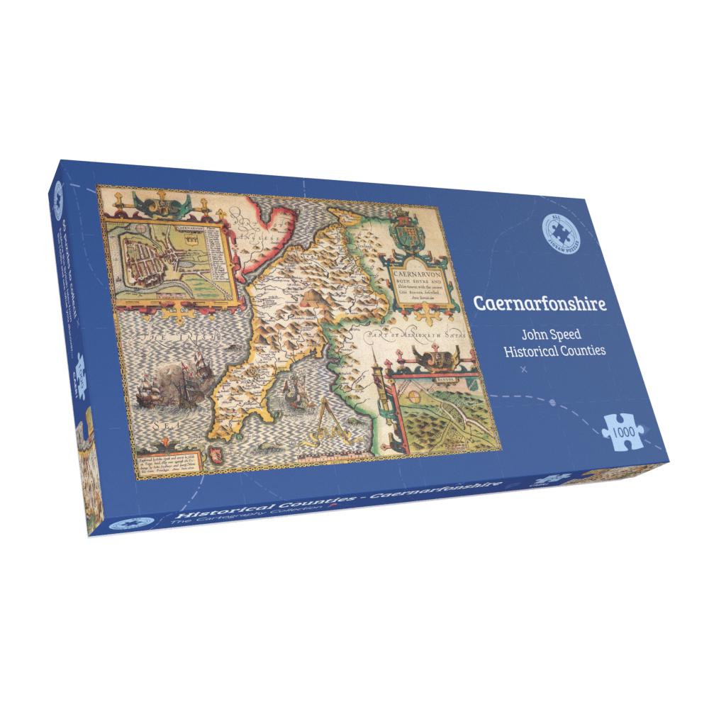 Caernarfonshire Historical Map 1000 Piece Jigsaw Puzzle (1610)